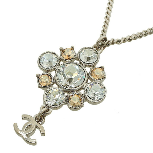CHANEL Silver Coco Mark Necklace - Picture 1 of 5